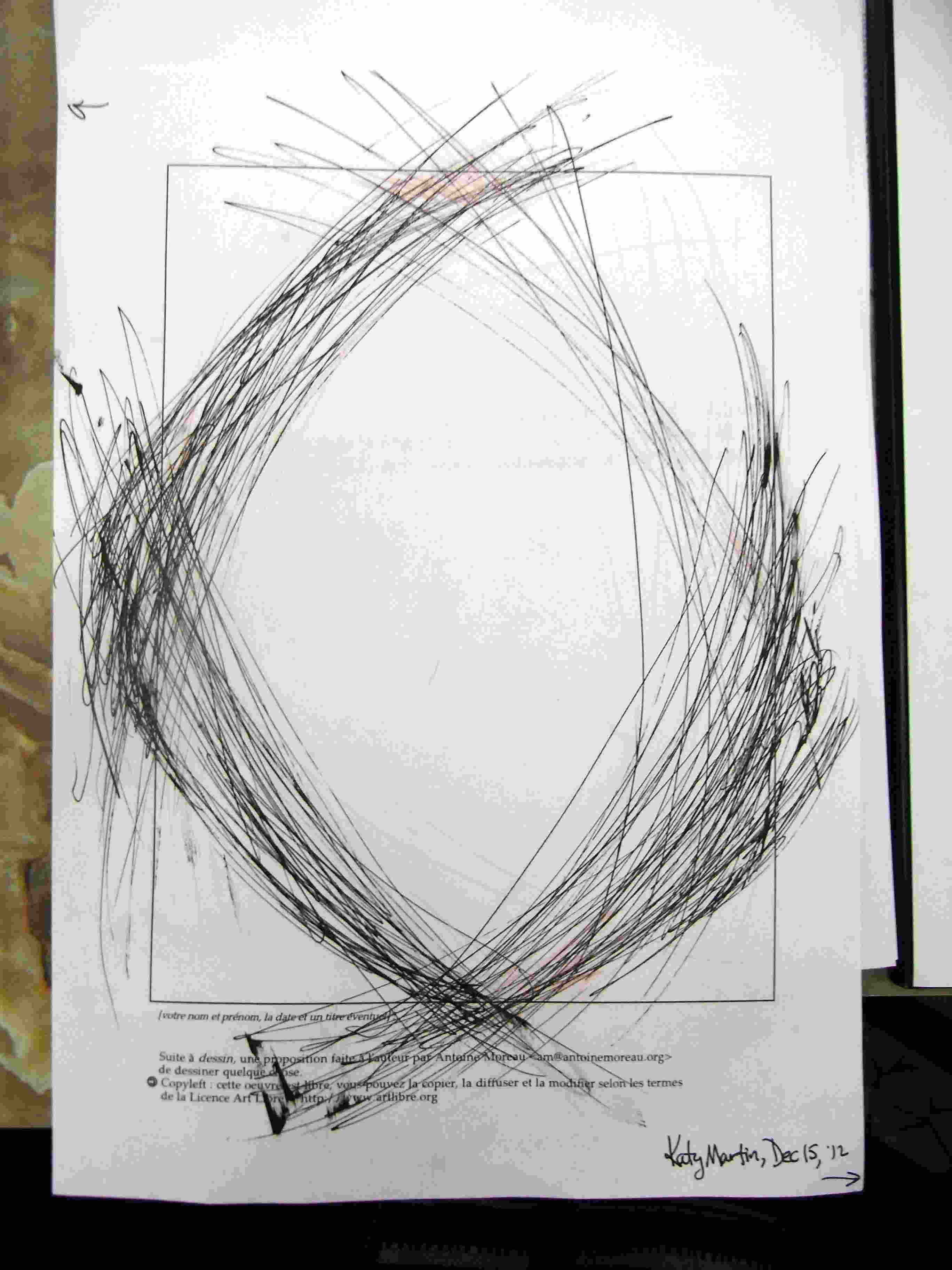 Premi&egrave;re version du dessin de Katy Martin