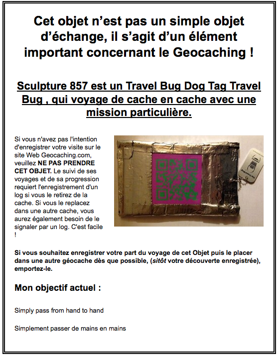 sculpture confi&eacute;e 857